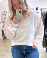Boyfriend Cashmere Sweatshirt Milk - PINK ARROWS