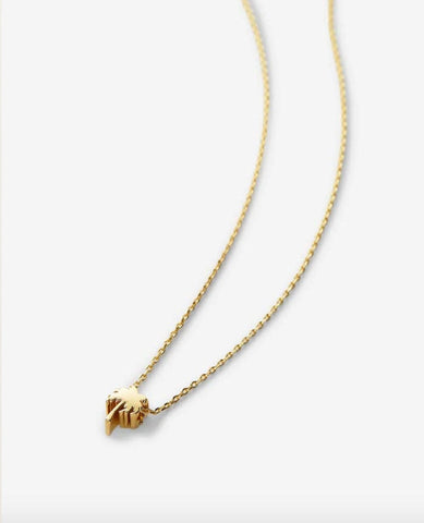 Breathe Icon Necklace 14K Gold - PINK ARROWS