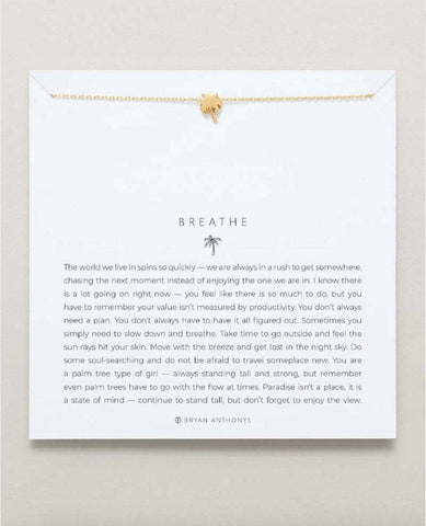 Breathe Icon Necklace 14K Gold - PINK ARROWS