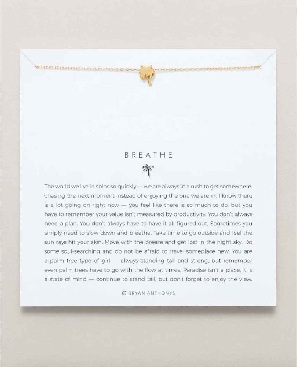 Breathe Icon Necklace 14K Gold - PINK ARROWS