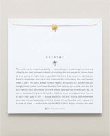 Breathe Icon Necklace 14K Gold - PINK ARROWS