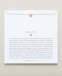 Breathe Icon Necklace 14K Gold - PINK ARROWS