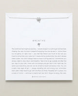 Breathe Icon Necklace Silver - PINK ARROWS