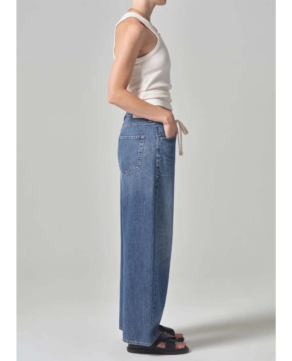 Brynn Drawstring Trouser in Atlantis - PINK ARROWS