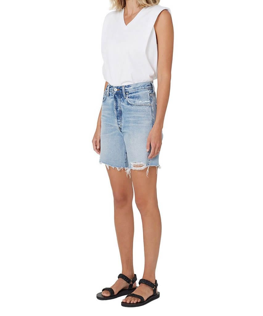 Camilla Frayed Hem Short Summer Shower - PINK ARROWS