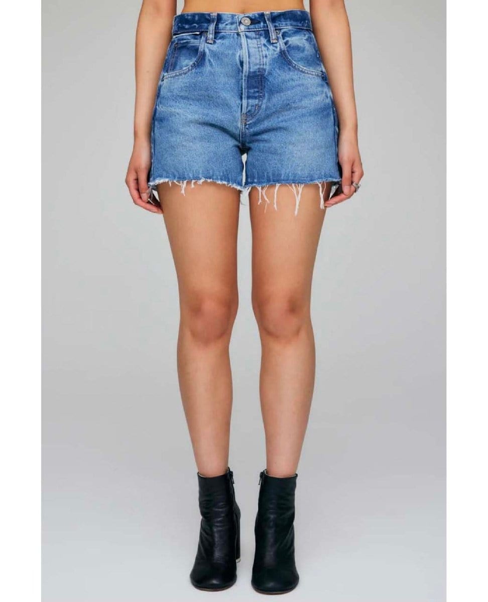 Cary Distressed Denim Hi Cut - Offs - PINK ARROWS