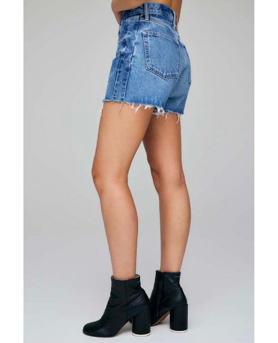 Cary Distressed Denim Hi Cut - Offs - PINK ARROWS