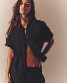 Channing Shirt Black - PINK ARROWS