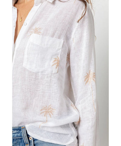 Charli Rose Gold Palm Tree - PINK ARROWS