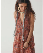 Charlotte Dress Rust Petunia - PINK ARROWS