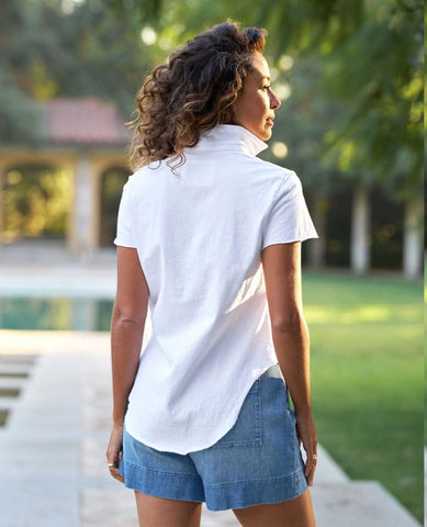 Charlotte White Perfect Polo White - PINK ARROWS