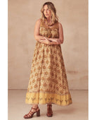Chateau Maxi Sundress Champagne - PINK ARROWS