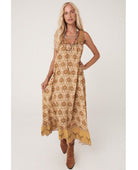 Chateau Maxi Sundress Champagne - PINK ARROWS