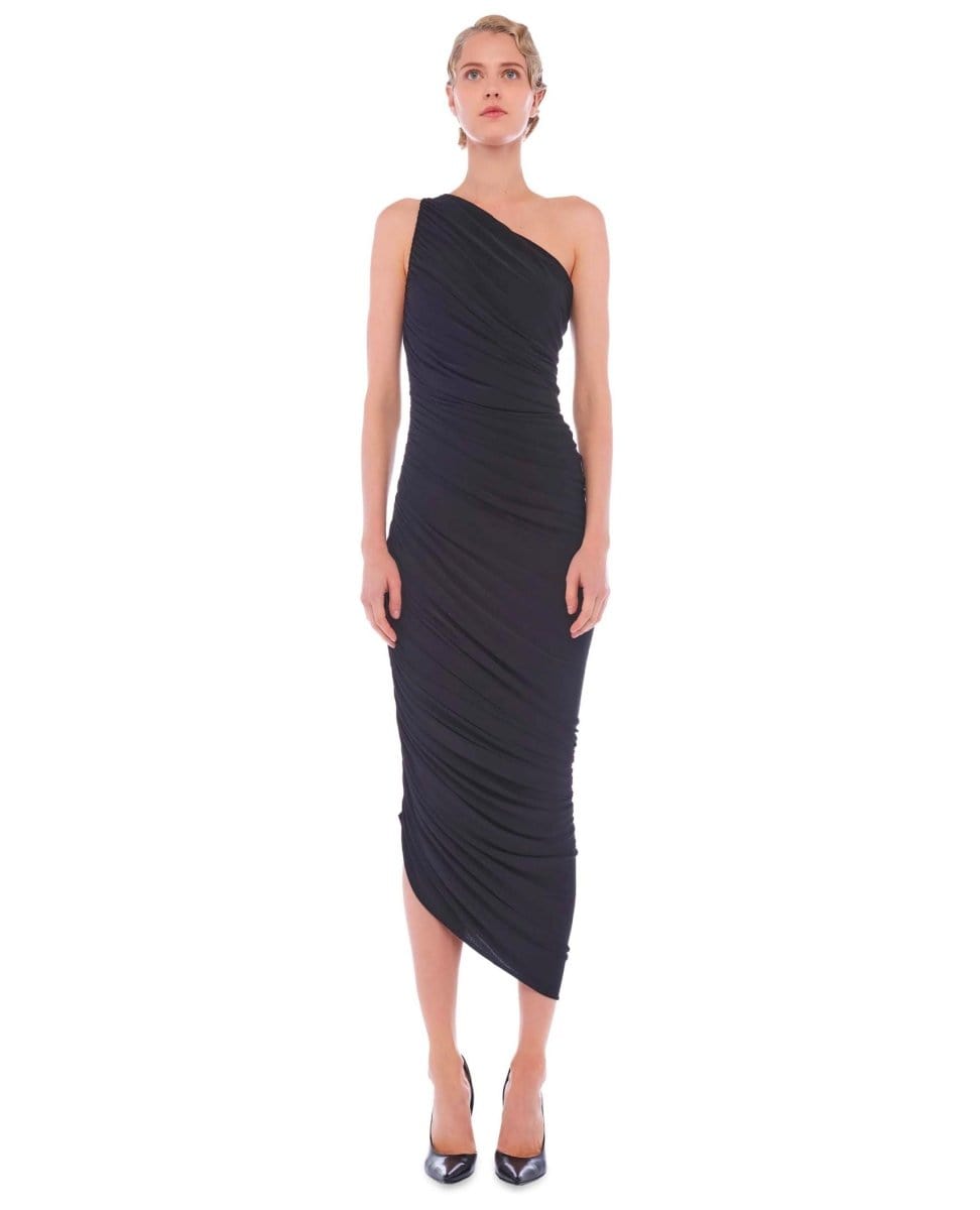 Classic Diana Midi Black Dress - PINK ARROWS