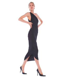 Classic Diana Midi Black Dress - PINK ARROWS