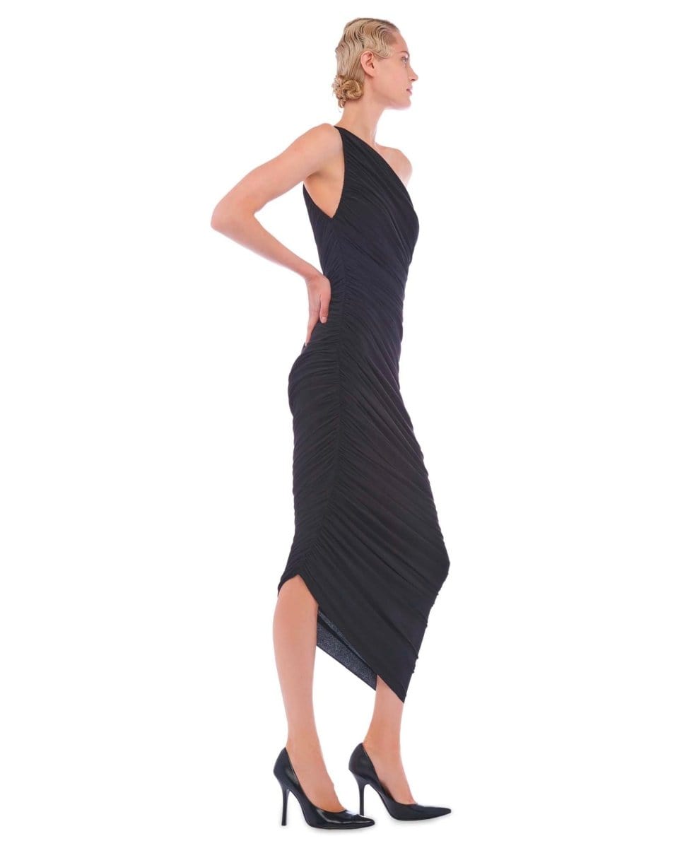 Classic Diana Midi Black Dress - PINK ARROWS