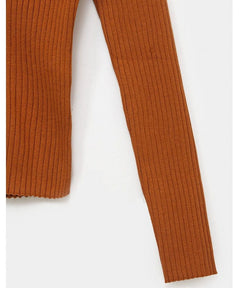 Classic Rib Cardigan Cinnamon - PINK ARROWS