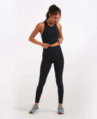Clean Elevation Legging Black Heather - PINK ARROWS