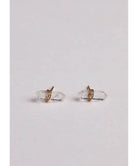 Clear Quartz Mineral Point Cleansing Earrings - PINK ARROWS