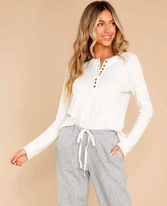 Cloud™ Henley Whisper White - PINK ARROWS