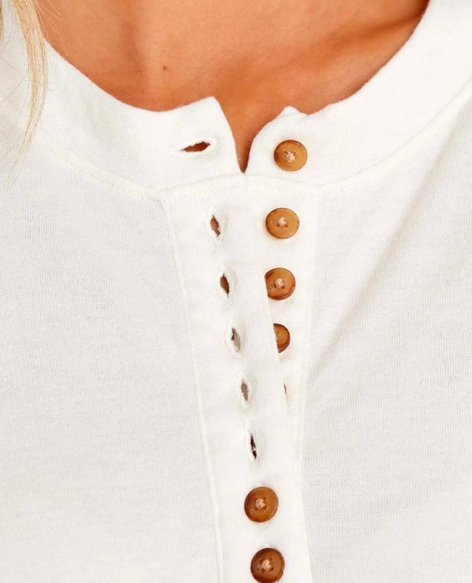 Cloud™ Henley Whisper White - PINK ARROWS