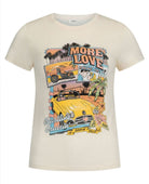 Coastline Cruisin' Shrunken Tee Vintage Cream - PINK ARROWS