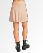 Come Correct Skirt Tan - PINK ARROWS