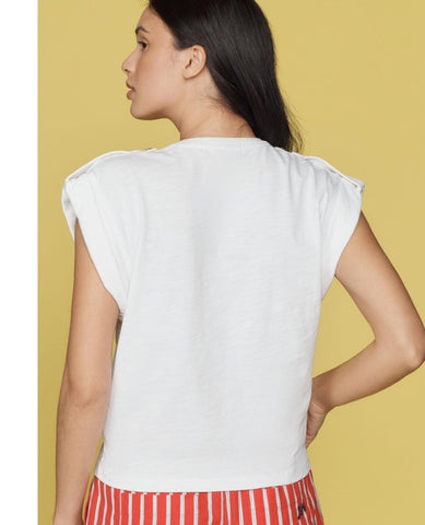 Cooper Tank Top Optic White - PINK ARROWS