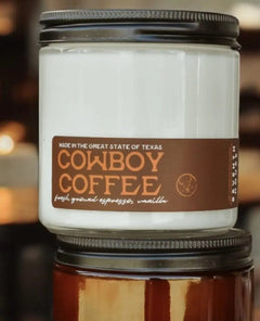 Cowboy Coffee Espresso & Vanilla Candle - PINK ARROWS