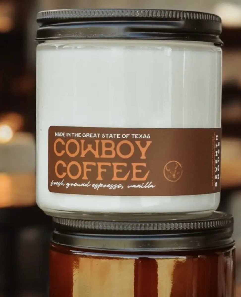 Cowboy Coffee Espresso & Vanilla Candle - PINK ARROWS