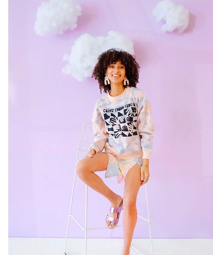 Create Common Ground Soft Haze Tie Dye - PINK ARROWS