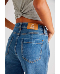 CRVY High Rise Vintage Jean Dark Indigo - PINK ARROWS