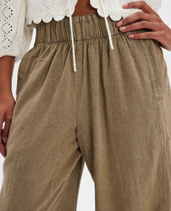 Days End Linen Pants Caiman - PINK ARROWS