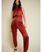 Del Ray Dressed Up Lounge Pant Rust - PINK ARROWS