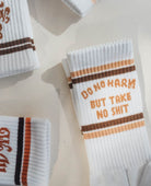 Do No Harm, Take No Shit Socks - PINK ARROWS