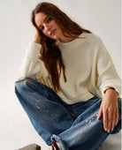 Easy Street Cropped Pullover Moonglow - PINK ARROWS