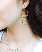 Eden Layered Necklace Emerald Green - PINK ARROWS