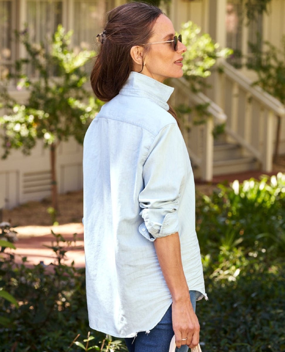 Eileen Classic Blue Tattered Wash - PINK ARROWS