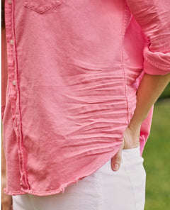 Eileen Denim Shirt Sunset - PINK ARROWS