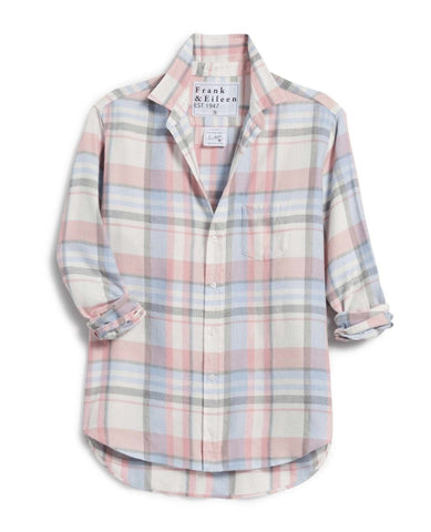 Eileen Pink Blue Plaid Softest Shirt - PINK ARROWS
