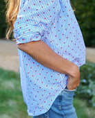 Eileen Red Hearts Stripe Shirt - PINK ARROWS