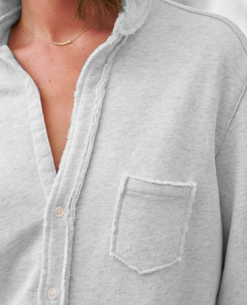 Frank & Eileen Triple Fleece Shacket Gray