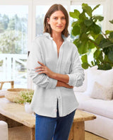 Frank & Eileen Triple Fleece Shacket Gray