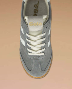 Elan Sneaker Ash White Suede - PINK ARROWS