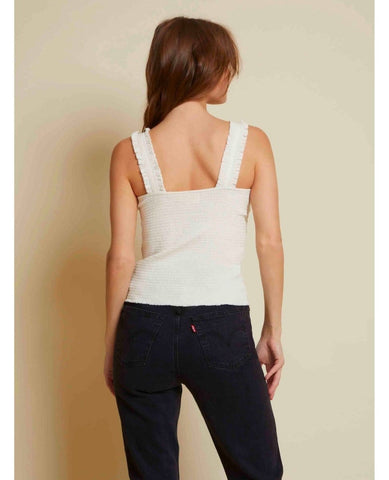 Eloise Smocked Chemise Off White - PINK ARROWS