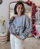 Elysian Sweatshirt Grey Marle - PINK ARROWS