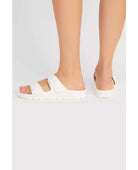 Eva Arizona Sandals White - PINK ARROWS