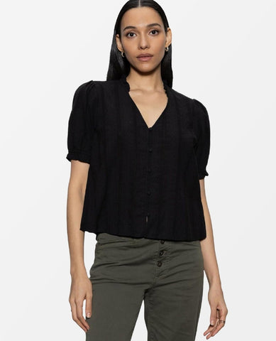 Fall Into You Blouse Black - PINK ARROWS