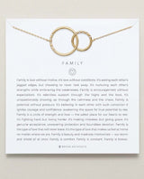 Family Interlocking Circles Necklace 14k Gold - PINK ARROWS