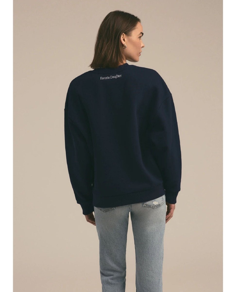 Favorite Grandma Heart Logo Sweatshirt Navy - PINK ARROWS